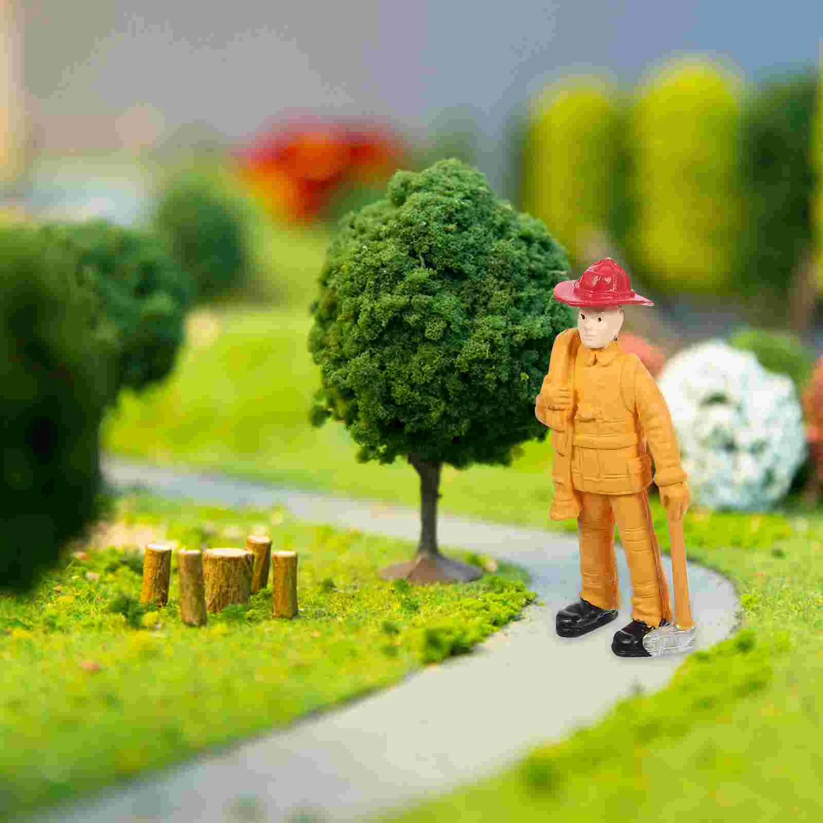 Scene Decoration Simulation Figure Construction Figures Models Mini Character Ornaments Kid's Toys Landscape Pvc Painted