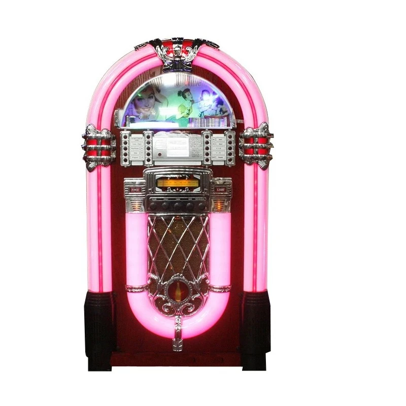 vinyl record player CD player, jukebox, retro bluetooth USB stick multi-function, light and sound