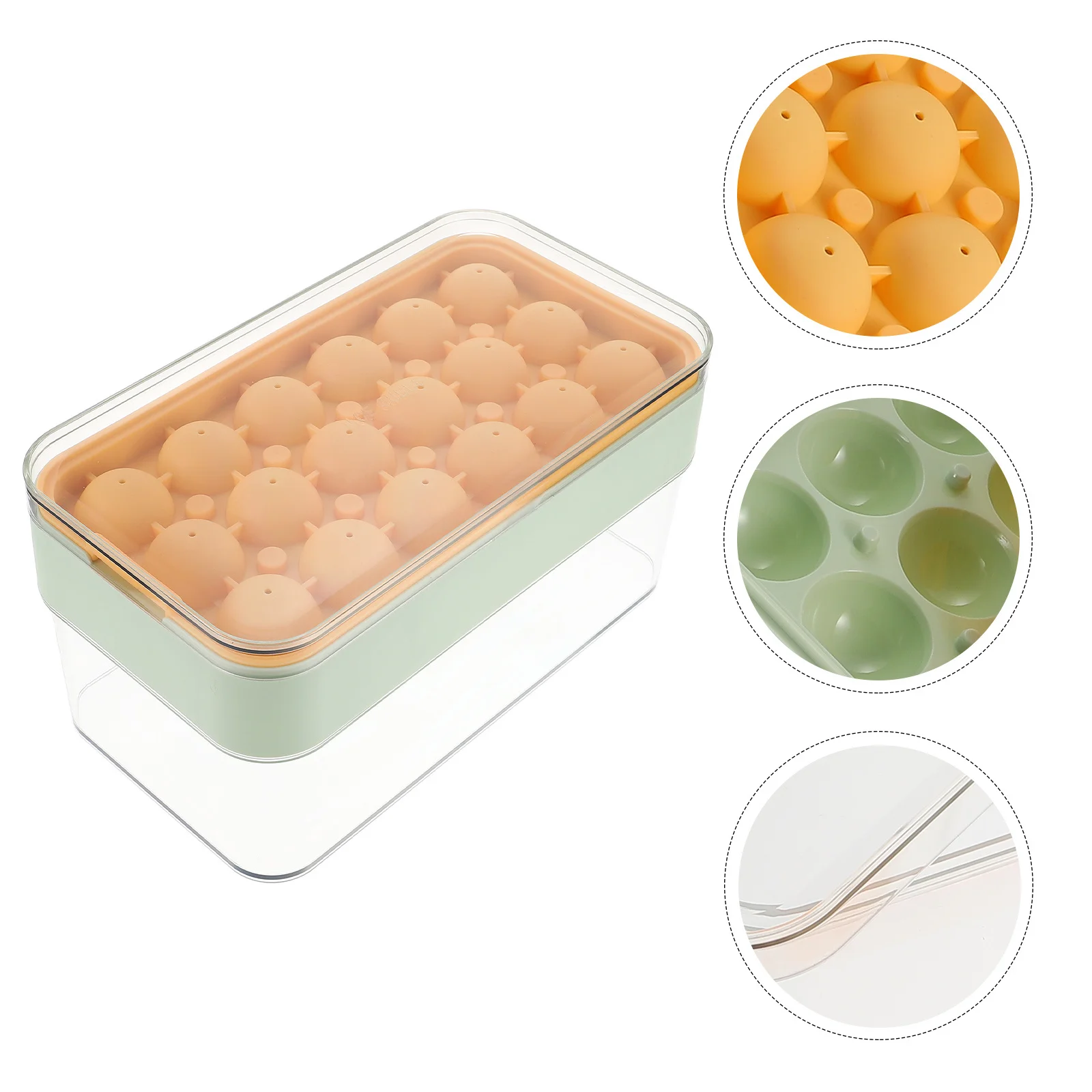 

1Set Ice Tray Plastic Ice Ball Mold Easy Release Stackable Design Perfect for Cocktails Coffee Whiskey Dessert Making