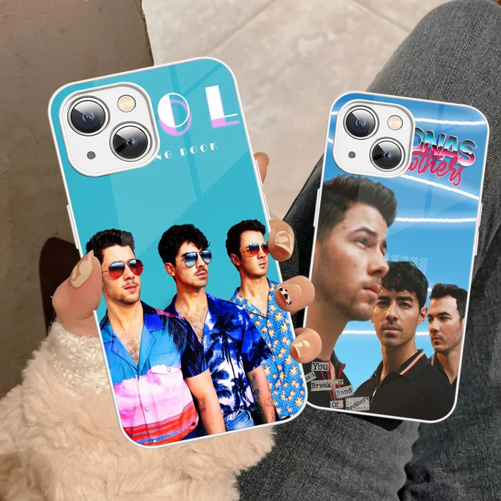 Band J-Jonas B-Brothers Phone Case Tempered Glass For iphone 14 13 12 11 Pro Mini XS MAX 14Plus X XS XR Cover