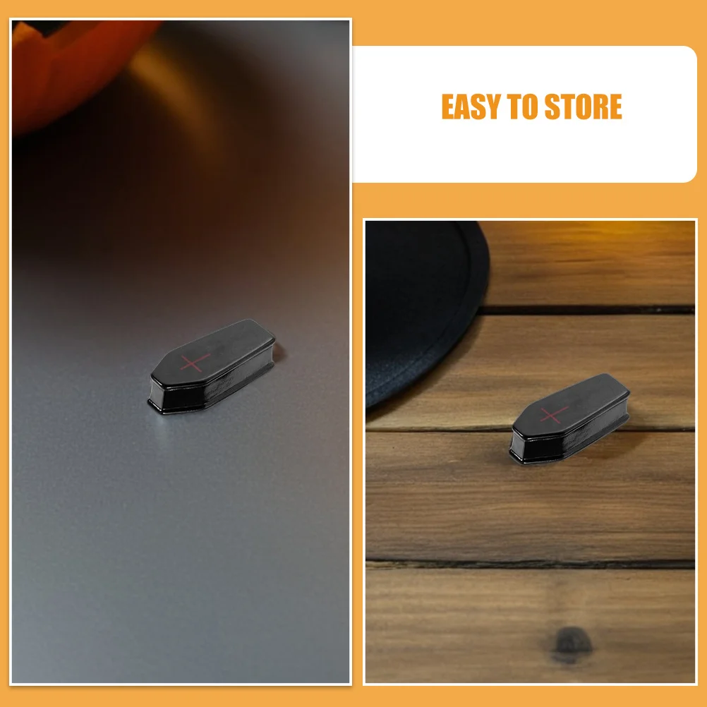 50 Uds Mini ataúd resina Halloween Micro decoraciones de paisaje para accesorios de fiesta de Casa Encantada y decoración festiva del hogar