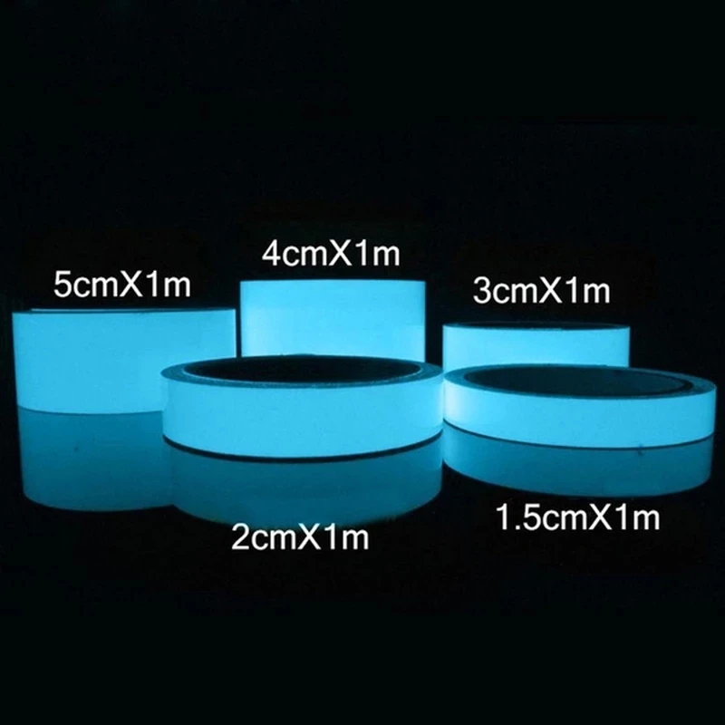 1M Luminous Tape Self-adhesive Waterproof Luminous Tape DIY Floor Stickers Glow In Dark Security Warning Tape Home Decoration