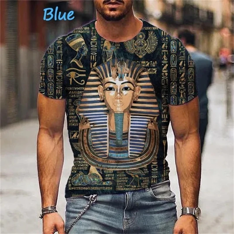 Egyptian Pharaoh 3D Printed T-Shirt Personality Ancient Horus Egyptian God Eye Egyptian Pharaoh Fashion Unisex Streetwear TShirt