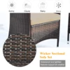 4 Stück Rattan Terrassen möbel Set gepolstert Sofa Stuhl Couch tisch Garten 6