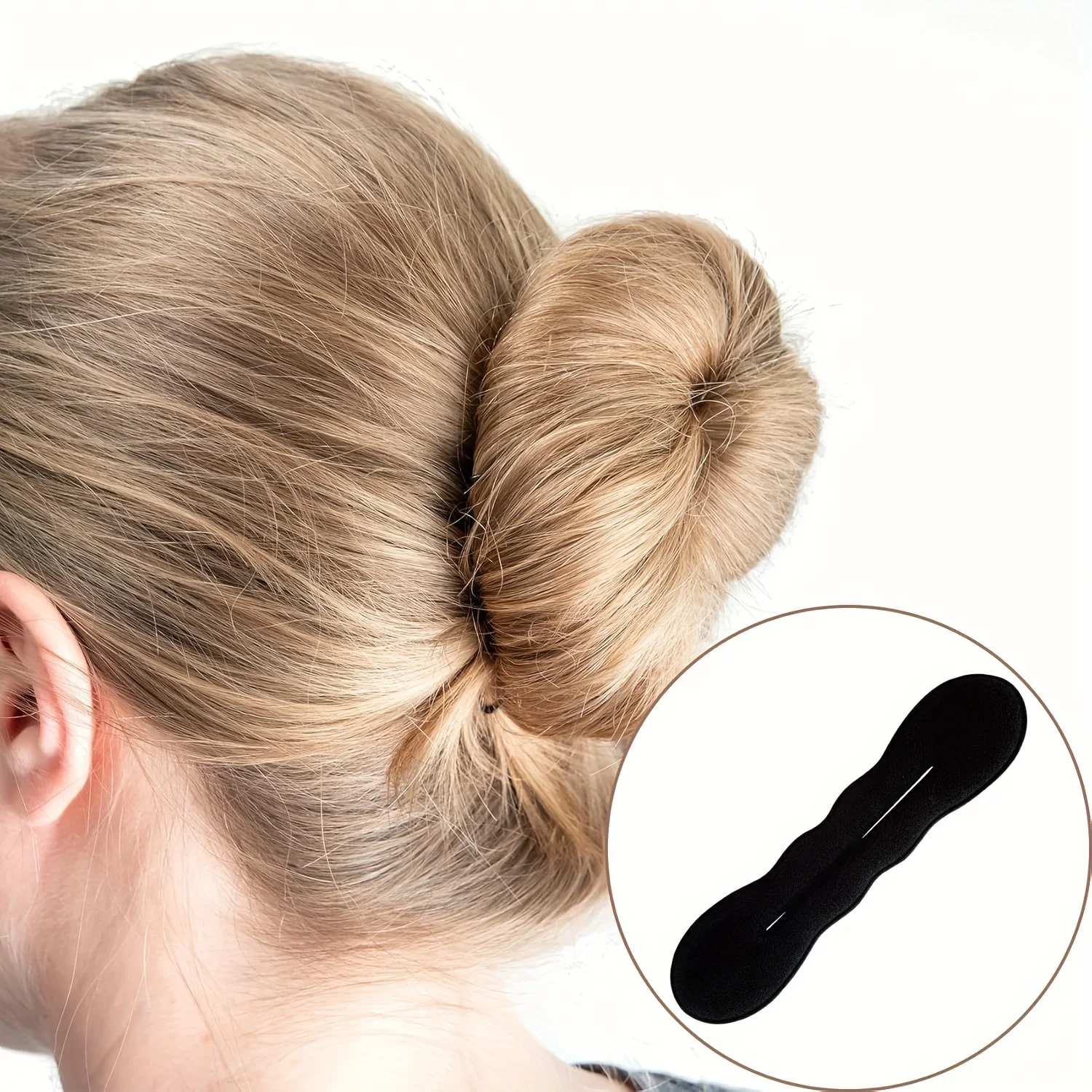 Bigodino per panini da 2 pezzi - Anello per capelli in spugna antiscivolo per accessori per acconciature lunghi, lisci, ondulati e sottili