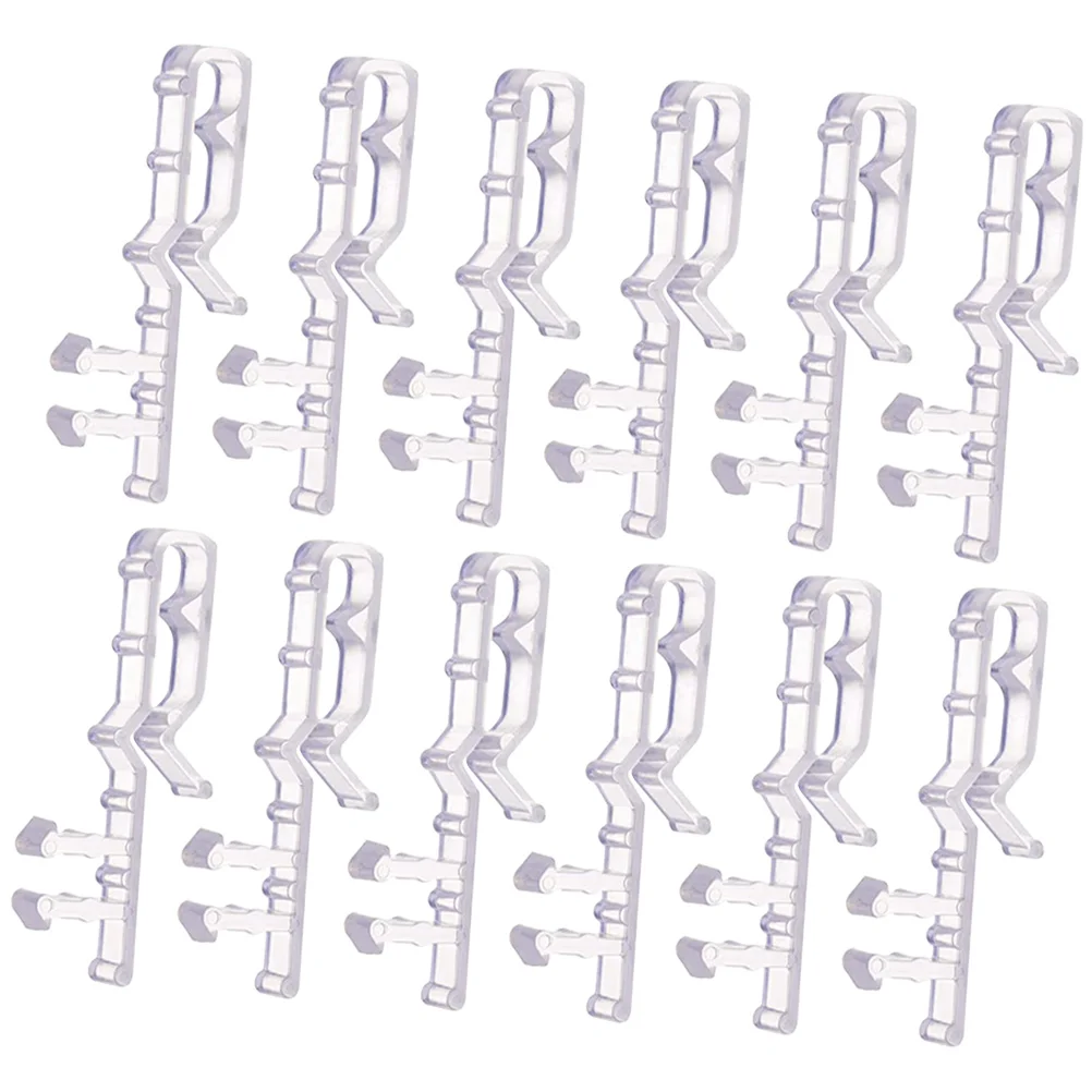 12 Pcs Blinds Accessories Clips For Valance Installation Tool Plastic Clamps Sheer Curtains Vertical Retainer