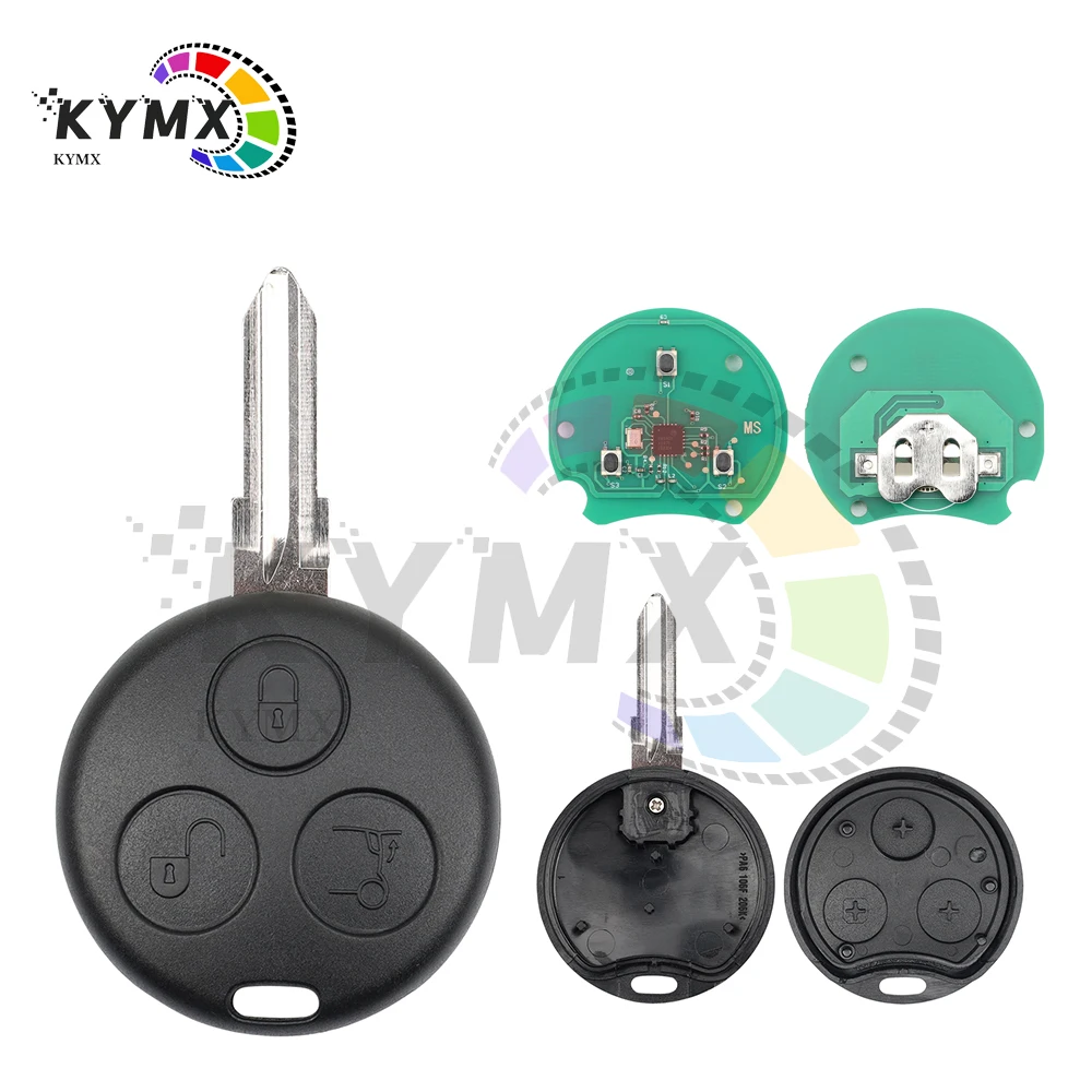 KYMX For Mercedes Benz Smart A450 C450 C452 FORFOUR FORTWO R452 ROADSTER W452 Key Head Remote Control Car Key Fob 433MHz YM23