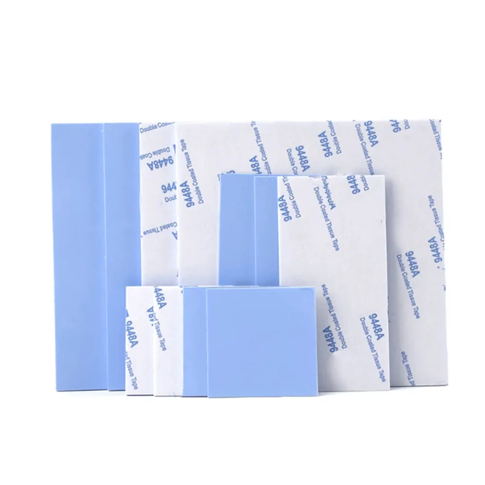 Silicone Thermal Pad Thick 0.3~2mm Single/Double-Sided Adhesive 40x40~200x240mm Thermal Conductive Pad Insulation Cooling Shim