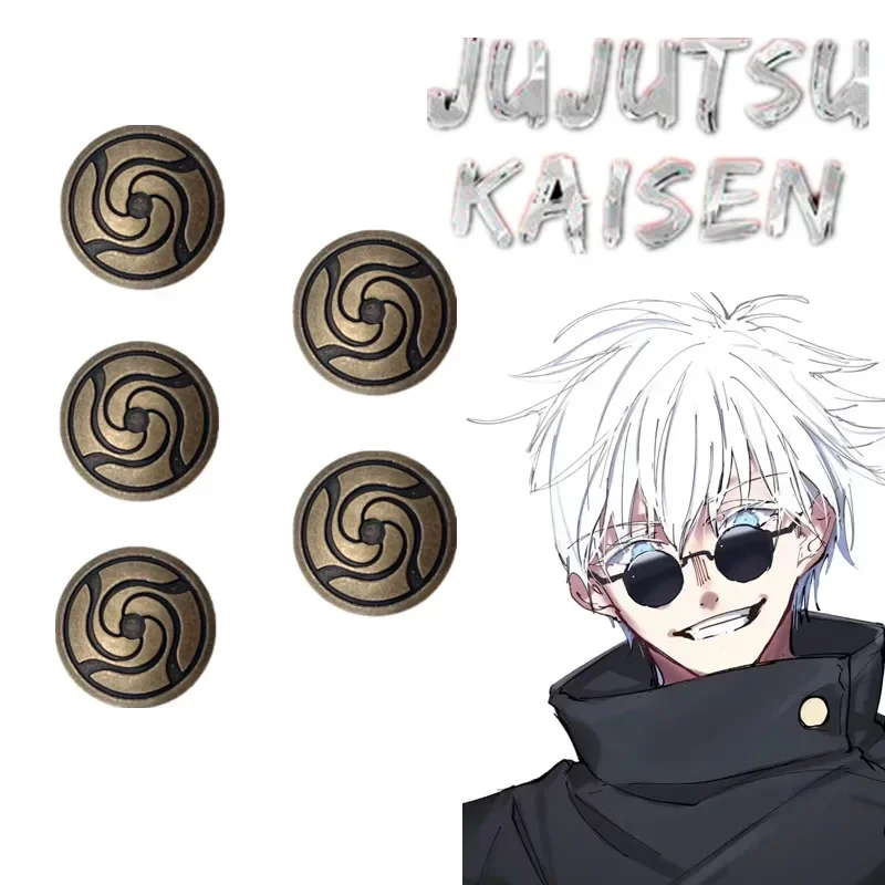 

Anime Jujutsu Kaisen Gojou Satoru Nobara Kugisaki Itadori Yuuji Fushiguro Megumi Ryoumen Sukuna Cosplay Alloy Buttons Material