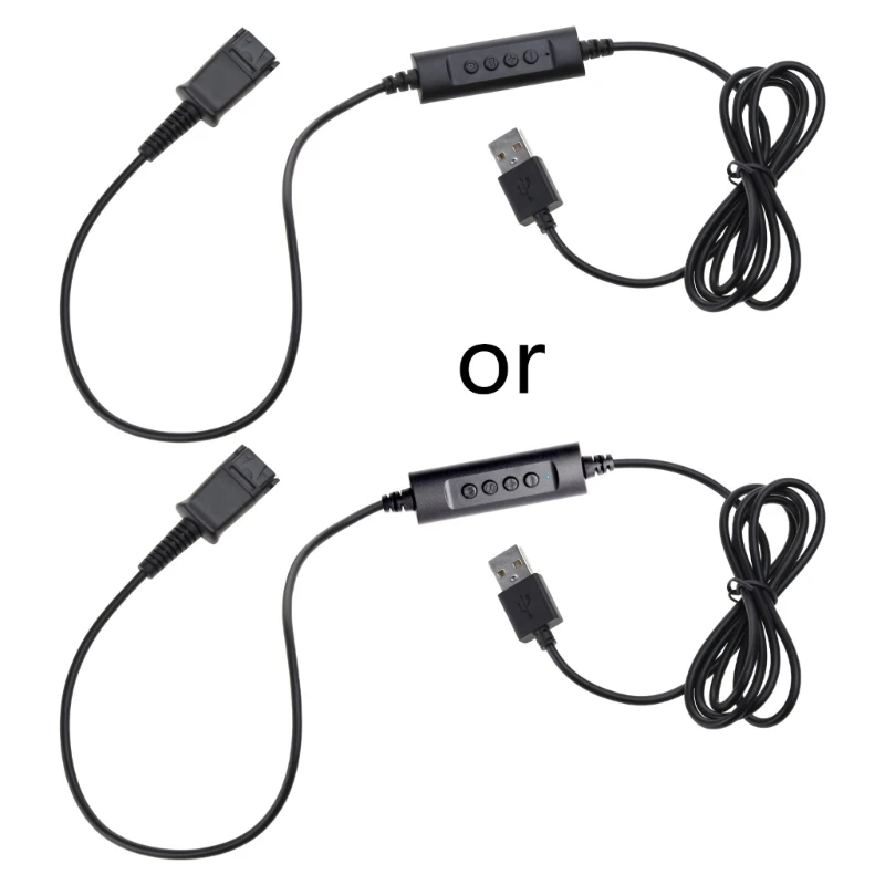 Headset Quick Disconnect  Cable to USB Plugs Adapter USB-QD Headset Cable Headset Quick Disconnect Connector to USB