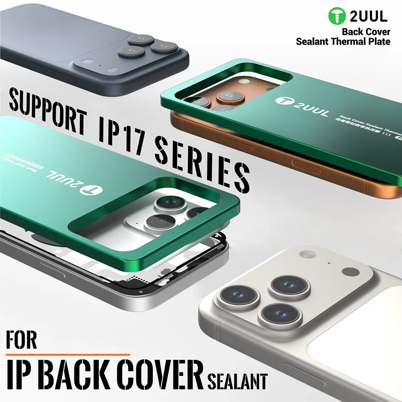 

2UUL DA68 Back Cover Sealant Thermal Plate for IP17 Series Phone Repair Heat Conduction Pressure Tool Glue Curing Plate