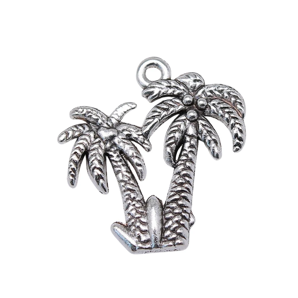 Diy Accessories Coconut Palms Charms Jewelry Making Supplies 20x19mm 10pcs