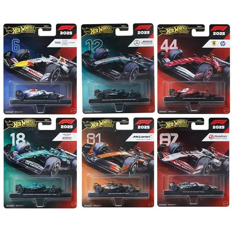 Hot Wheels Original 2026 Nuevo Modelo de Coche de Aleación Red Bull F1 de Carreras, Juguete de Coche Ferrari Mercedes, Vehículo Fundido a Presión HVR11