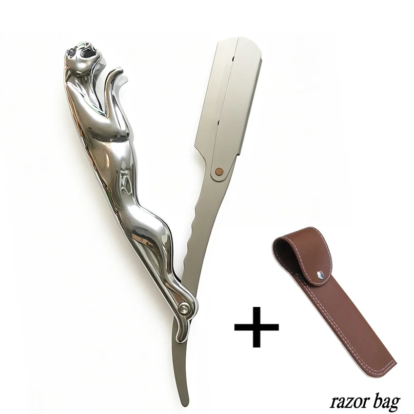 High Quality Foldable Straight Edge Barber Razor  Blade Handle Folding Shaver Knife Shaving Tool Beard Hair Cutting Tool Gift