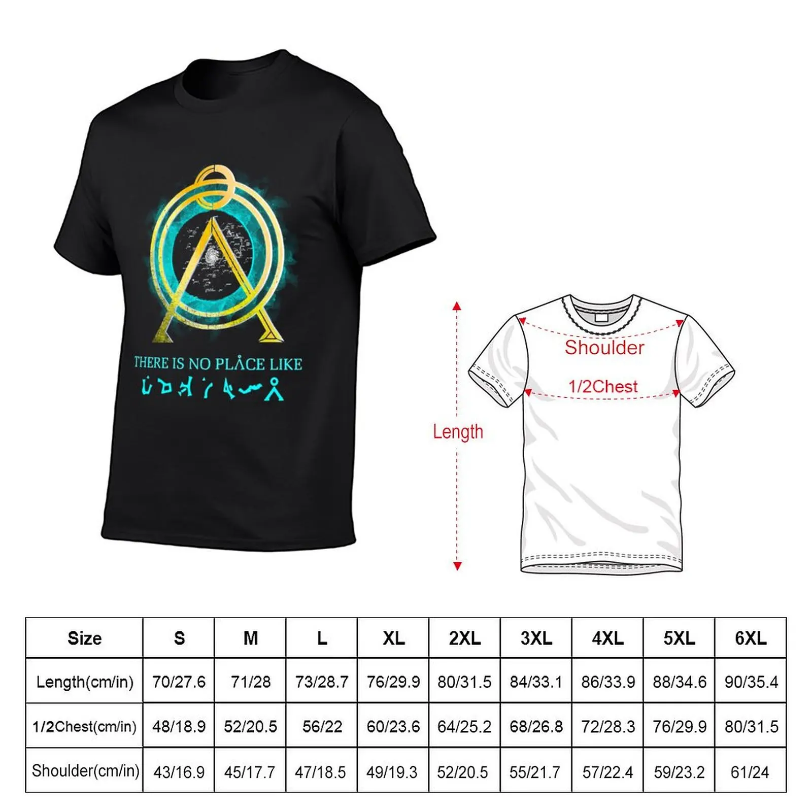 There Is No Place Like Home Vintage Stargate T-Shirt korean fashion Blouse funnys cute clothes mens t shirt graphic