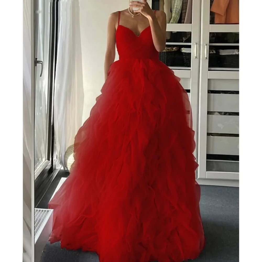 Pink Tulle Prom Dresses Sweetheart Multilayer Cocktail Custom Evening Dresses Vestidos De Fiesta Wedding Graduation Party Dress