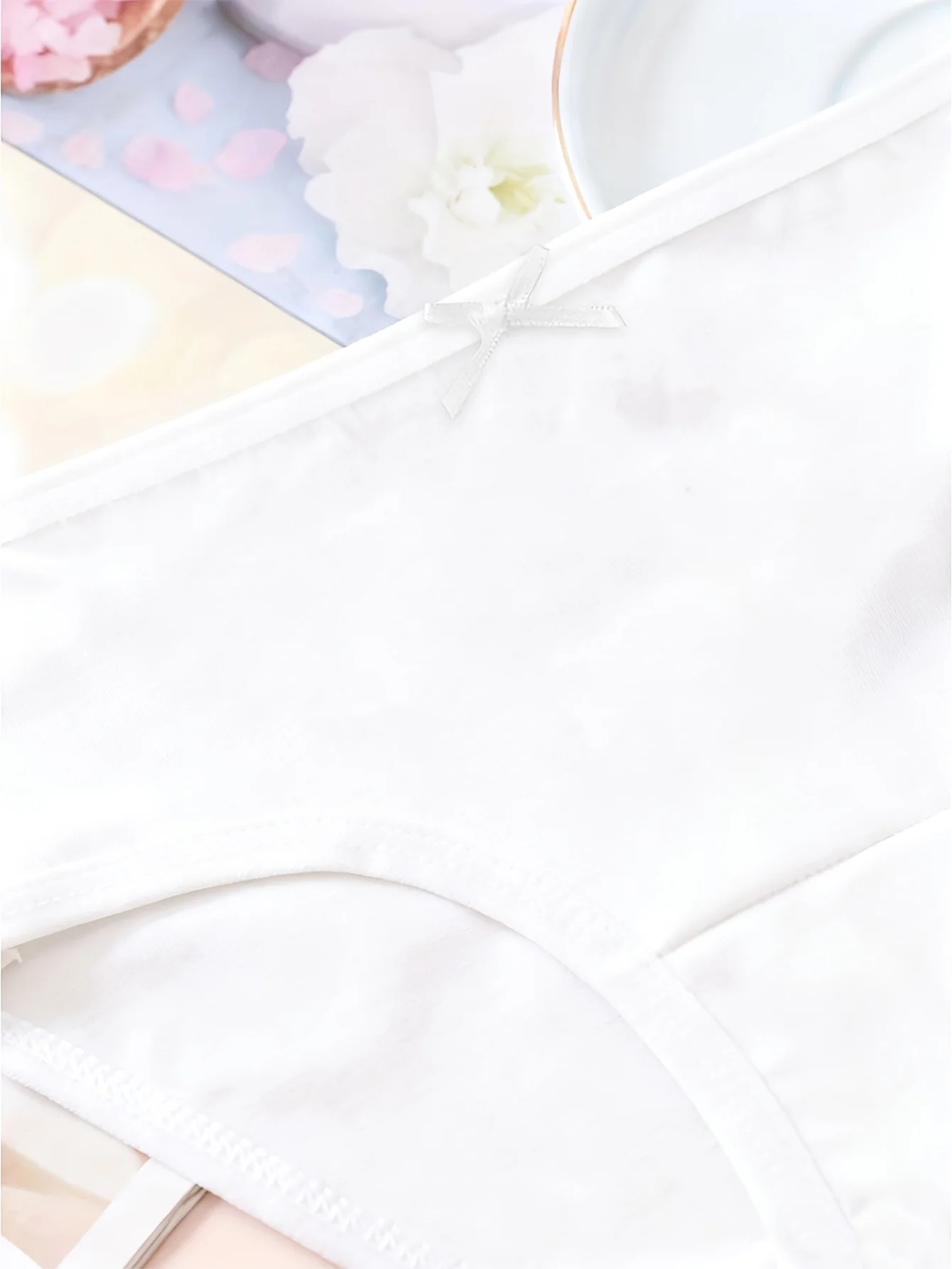 Girls' Simple and Stylish Basic Cotton Comfortable Versatile Set of 5-Piece Casual All-Season Triangle Children's Underwear