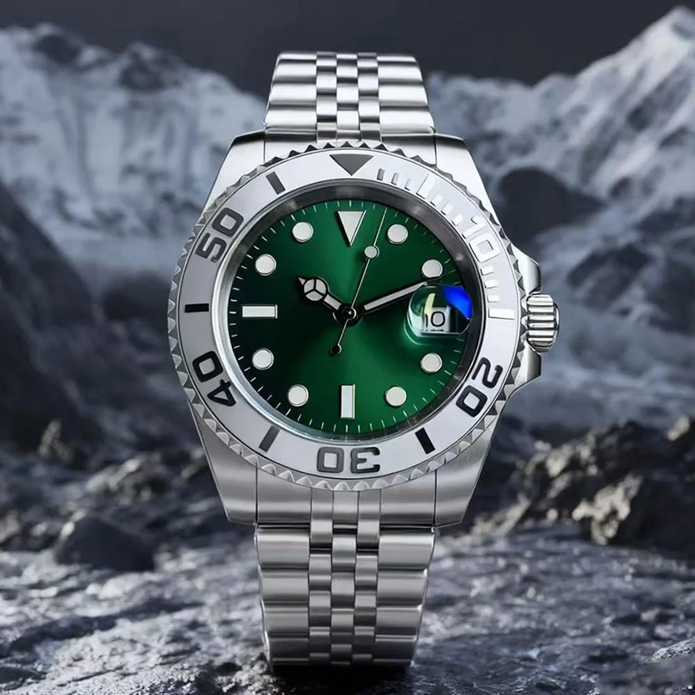 40MM stainless steel diving ST1612 automatic movement men's watch, sapphire glass rotating bezel luminous mechanical watch