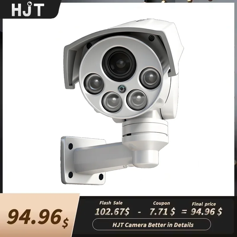 HJT 4K 8MP 5MP POE PTZ IP Camera Outdoor 5X / 10X Optical Zoom Auto Focus Lens CCTV Surveillance Camera