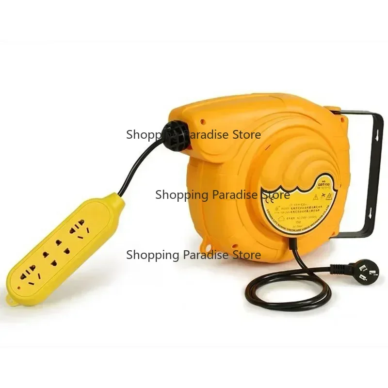

15M Automatic Telescopic Drum Cable Tray Electric Automatic Hose Reel for GDT150 220V socket