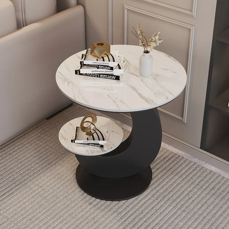 أريكة حافة بلاطة صخرية فاخرة خفيفة لغرفة المعيشة زاوية منزلية بسيطة وحديثة بجانب السرير طاولة صغيرة شقة صغيرة #3