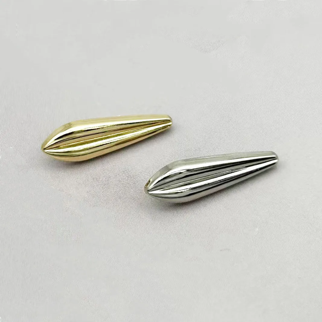6PCS/LOT 24MM New Simple One-Line Long Metal Button Shanked Buttons for Overcoats Suits