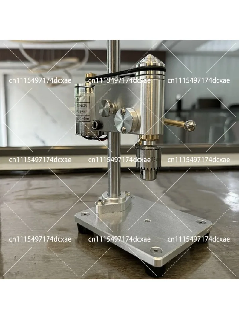 Micro Bench Drill Woodworking Mini Table Drill Machine High Precision 0.3-6.5mm Synchronous Belt 220V