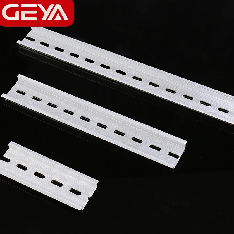 GEYA Guide Rail Aluminum Universal Type 35mm Slotted DIN Rail Long 10cm 20cm 15cm 30cm Thickness 1mm