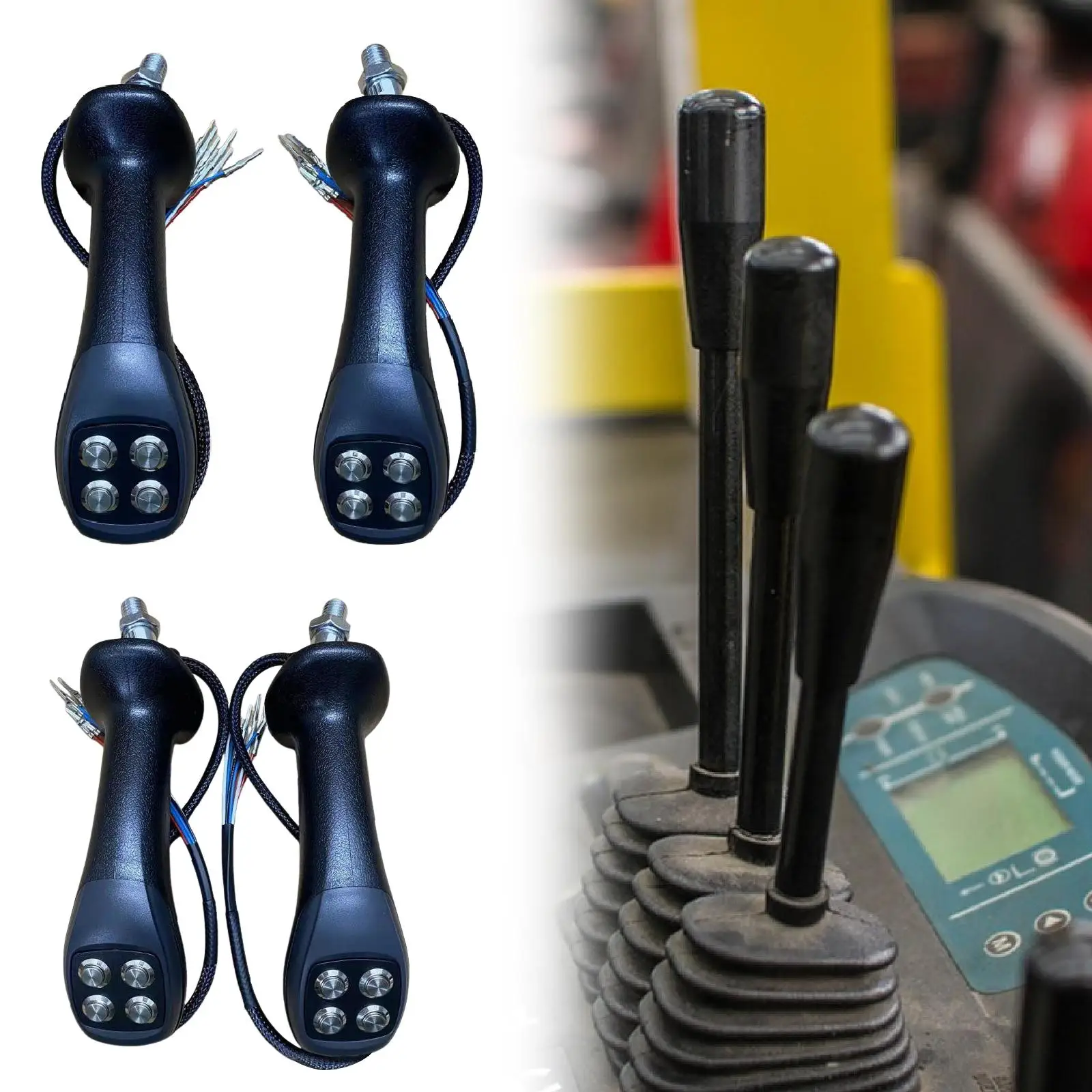 

Excavator Joystick Button with Four Buttons for Hydraulics, Ergonomic Grip