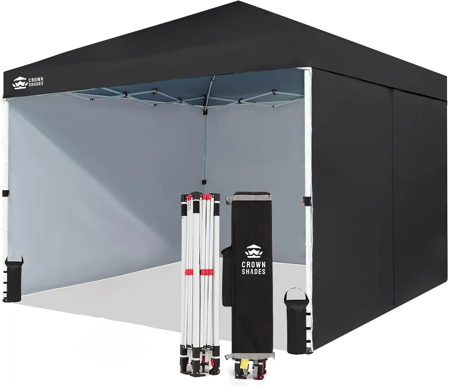 

Мгновенная палатка-тент Pop Up Canopy с центральной блокировкой, боковыми стенками и сумкой Sto N Go Bag из ткани