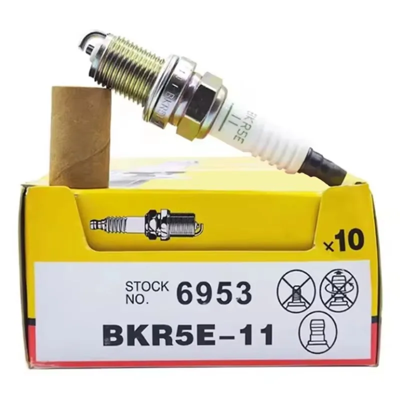 4/6pcs BKR5E-11 6953 Normal Spark Plug For Toyota Corolla Hyundai Mazda Suzuki Matrix Mitsubishi Paseo MR2 T100 BKR5E11