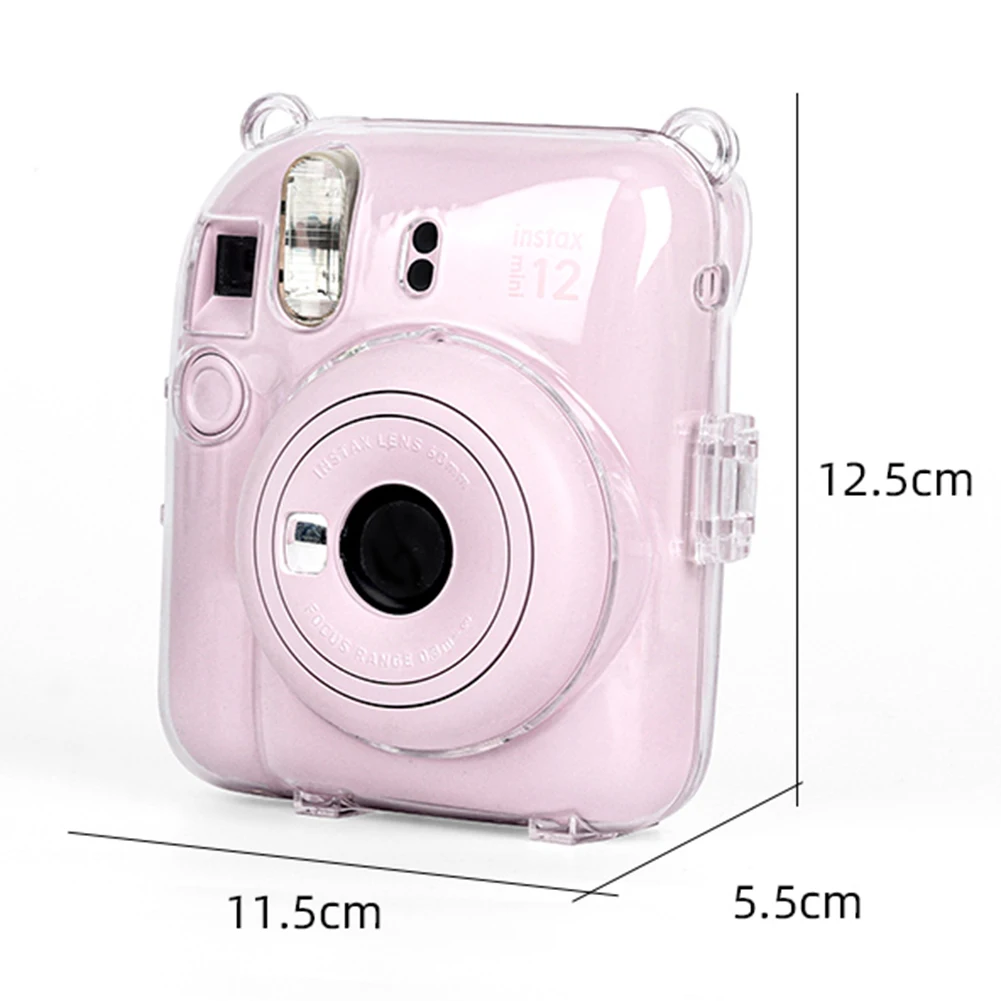 غلاف حماية صغير من الكريستال PC صندوق تخزين شفاف لكاميرا Fujifilm Instax Mini 12 للكاميرا Instax Mini12 #5