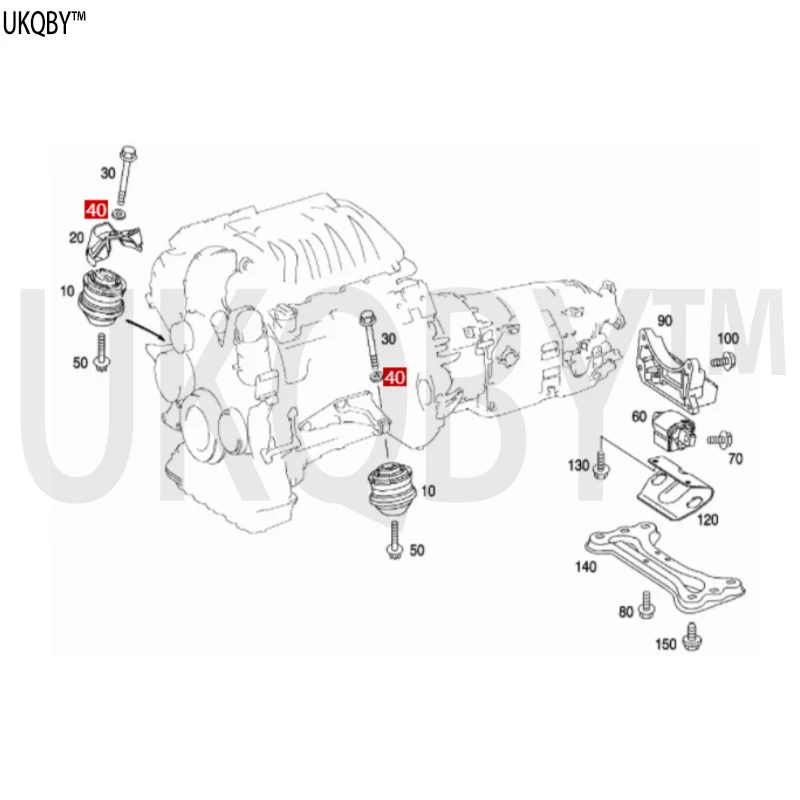 Me rc ed es Be nz N000125010532 gasket bracket to generator N000000003386