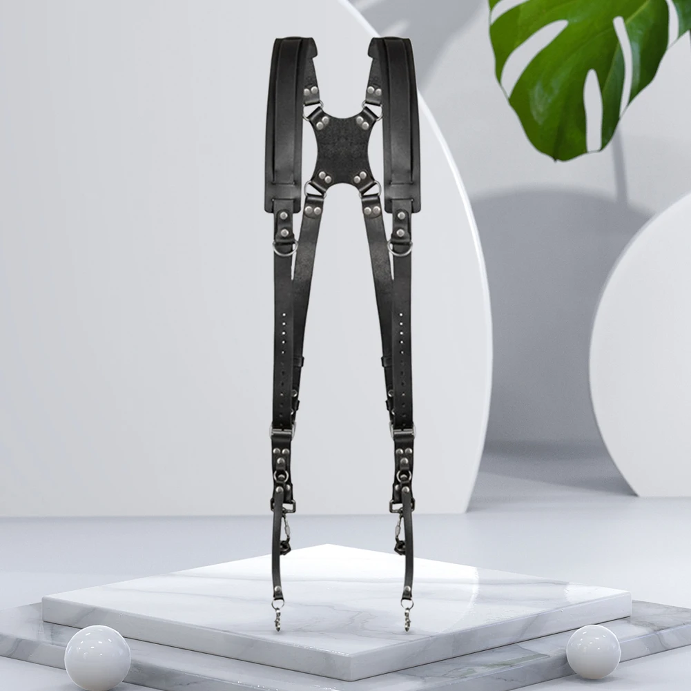 

Leather Camera Strap Adjustable Two-Cameras Shoulder Strap Portable Outdoor Photography Equipment