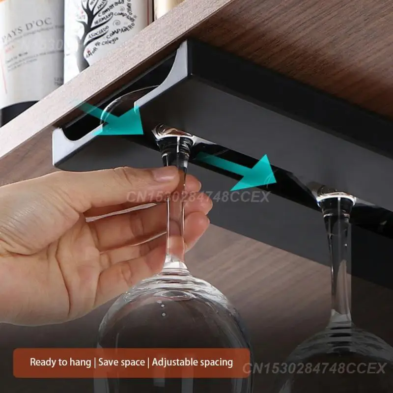 Cabinet Storage Rack Save Space The Actual Wine Glass Holder Cup Rack Home Decoration Fashionable Wine Glass Inverted Rack