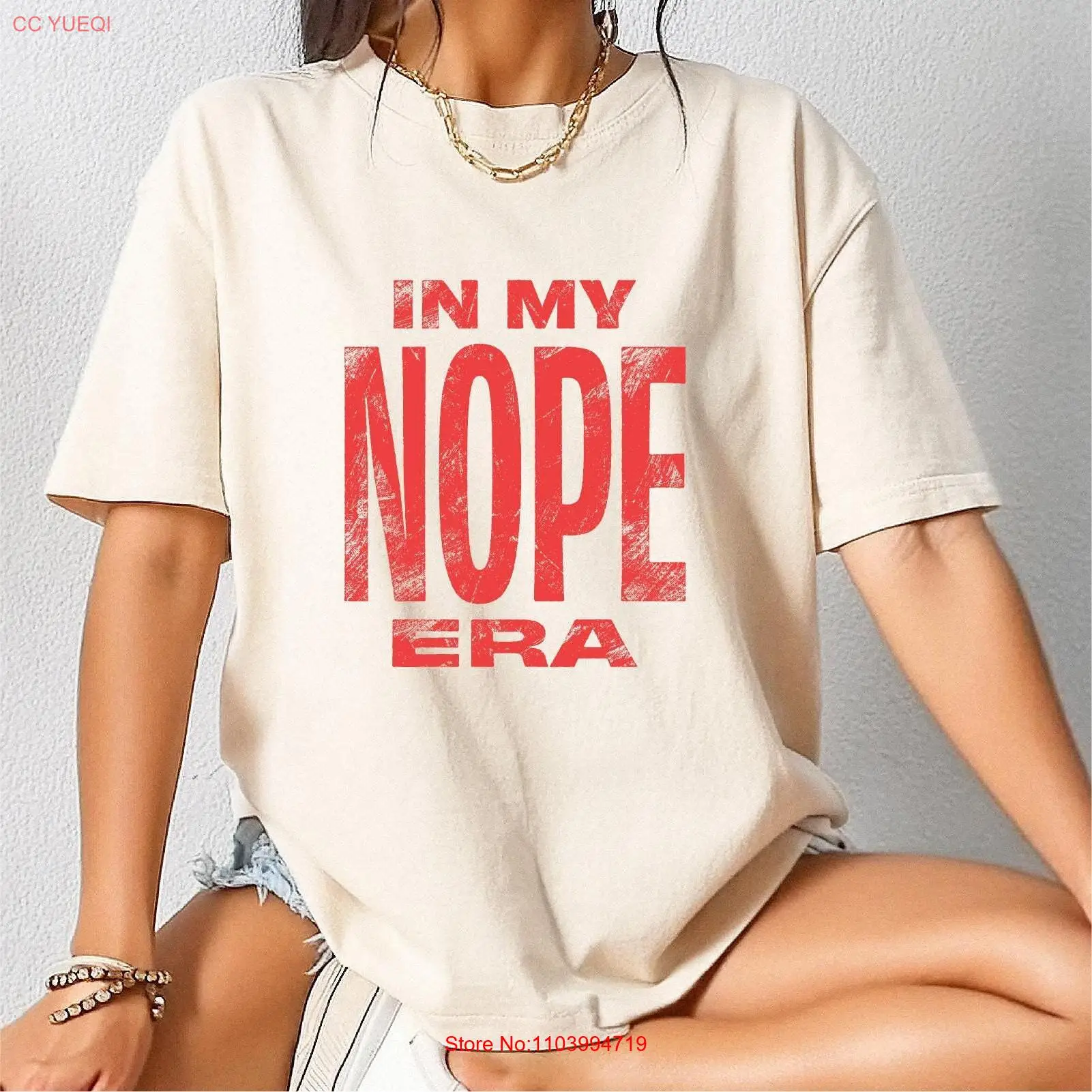 

In My Nope Era T Shirt IntroverT Comfort Colors Antisocial Gen Z Anxiety for Women Girlfriend long or short sleeves