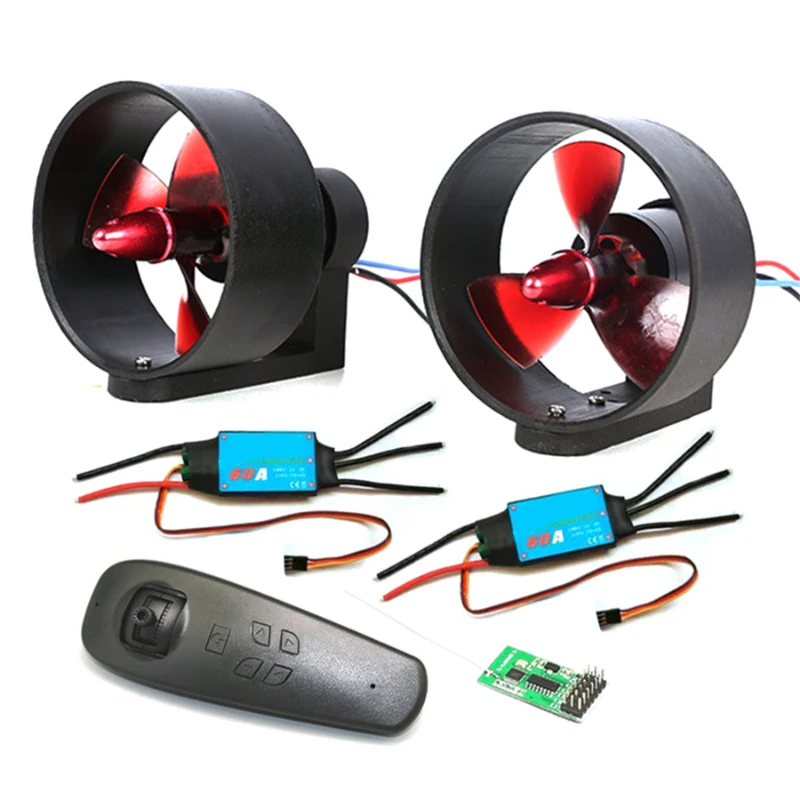 

600W Powerful 5kg Thrust Electric Turbine Underwater Thrust Propeller for RC Boat Bait Assembly