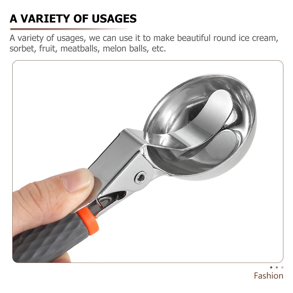 

2pcs Stainless Steel Melon Baller Ice Cream Scoop Kitchen Tool Dessert Fruit Ball Scooper Reusable Watermelon Spoon Cookie Dough