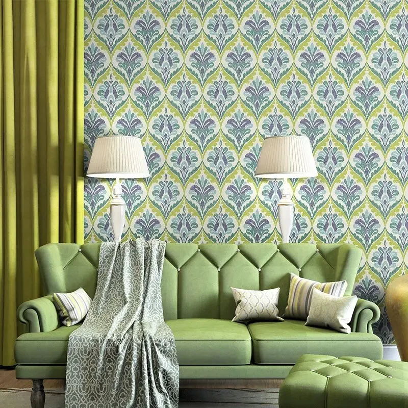 Exotic Flower Wallpaper Roll Home Decor Ethnic Living Room Bedroom Background Wall Covering Floral PVC Wall Paper