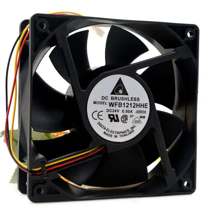 Delta WFB1212HE 12V 0.6a 12038 12CM Max Airflow Rate Double Ball Chassis Cooling Fan