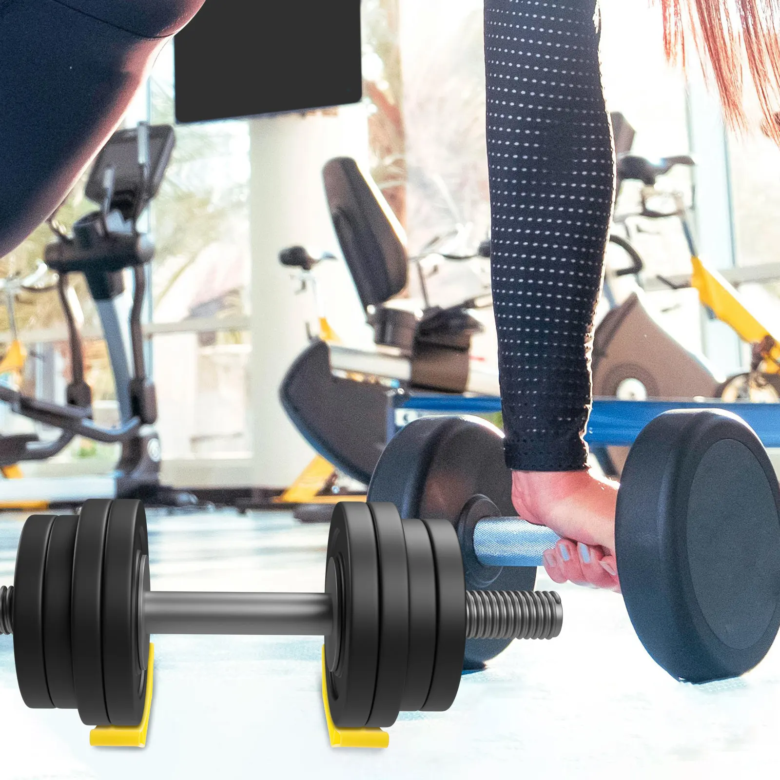 4Pcs Dumbbell Rack Hollow Rubber Portable Compact Weight Storage Stand Sports Gear Organizer Compact Weight Holder