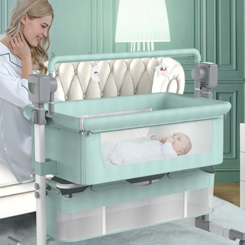 Kursi Goyang Ayunan Elektrik Multifungsi Bayi Lintas Batas Keranjang Tidur Tempat Tidur Samping Tempat Tidur Bayi Cerdas Baru Lahir