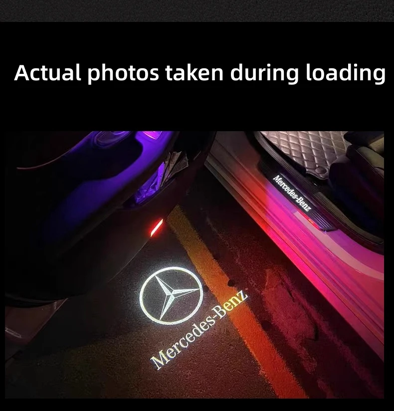 2/4 قطعة Led باب السيارة ترحيب ضوء شعار العارض لمرسيدس بنز W212 W205 AMG ML W166 W176 W177 W213 W246 GLB GLC GLA GLS GLE