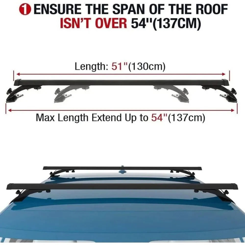 2PCS Crossbar Luggage Roof Rack Rails Aluminum Kayak Cross bars Fits for Infiniti Q50 2014-2024