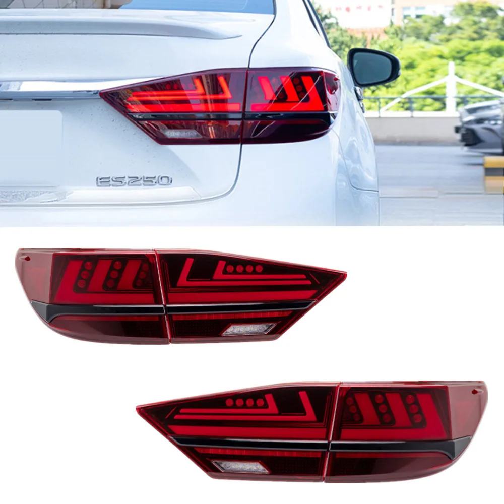 LED Tail Lights For Lexus ES350 ES300H 2013 2014 2015 2016 2017 2018 Sequential Rear Lamps Start Animation Assembly