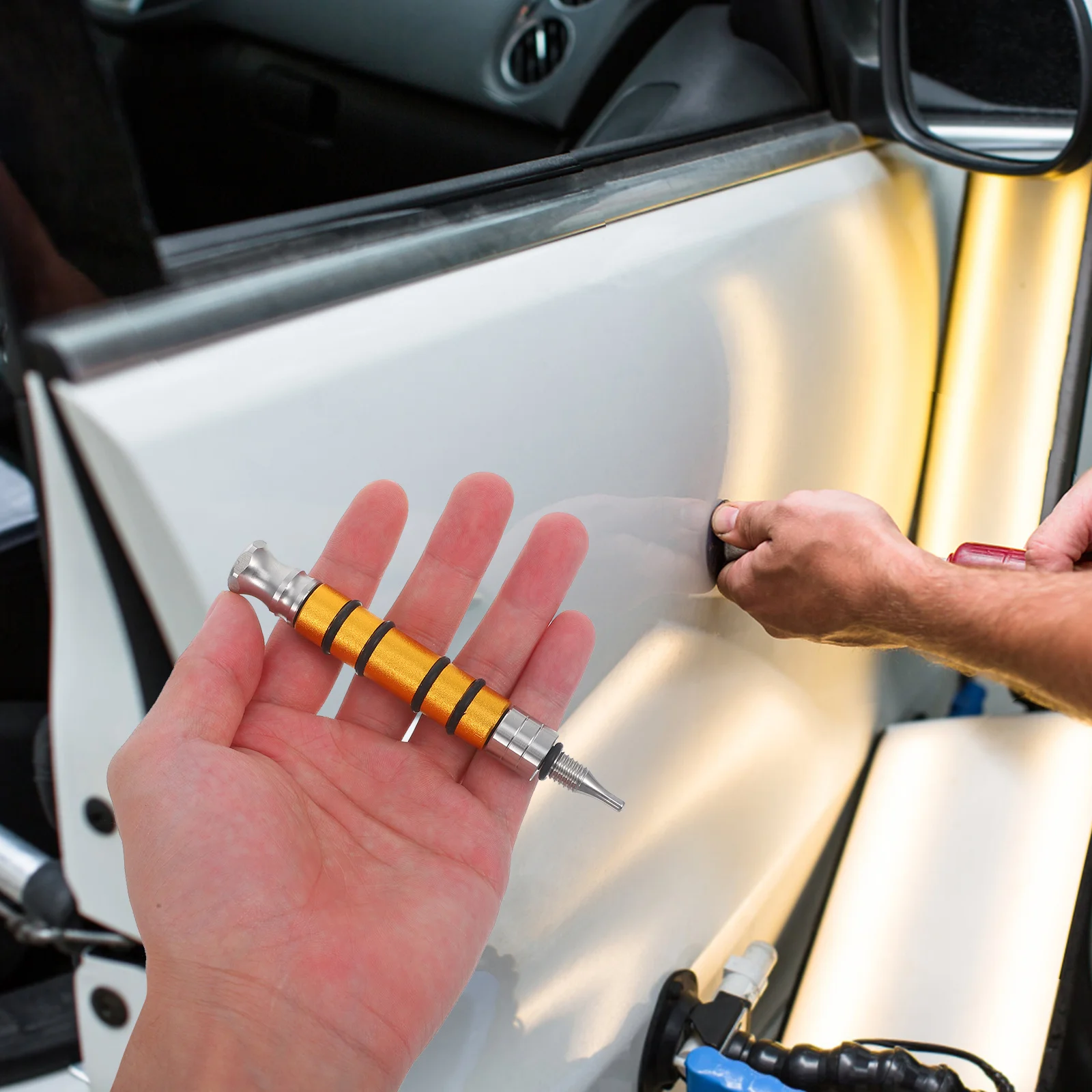 

Automotive Dent Removal Tool Tap Down Pen for Car Body Repair Portable Steel Surface Fix Small Dent Remover Tool Kit