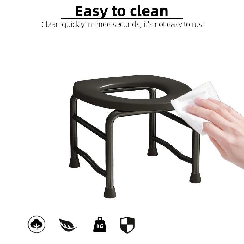 Inodoro en forma de O, se puede cargar con 300 libras, fácil de limpiar, adecuado para ancianos y mujeres embarazadas, inodoro en cuclillas, se puede utilizar como taburete de baño