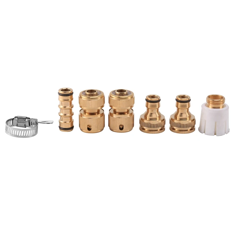 

Garden Hose Quick Connector Brass Garden Hose Expandable Stretch Fittings Tap Adaptors Connectors For Gardening