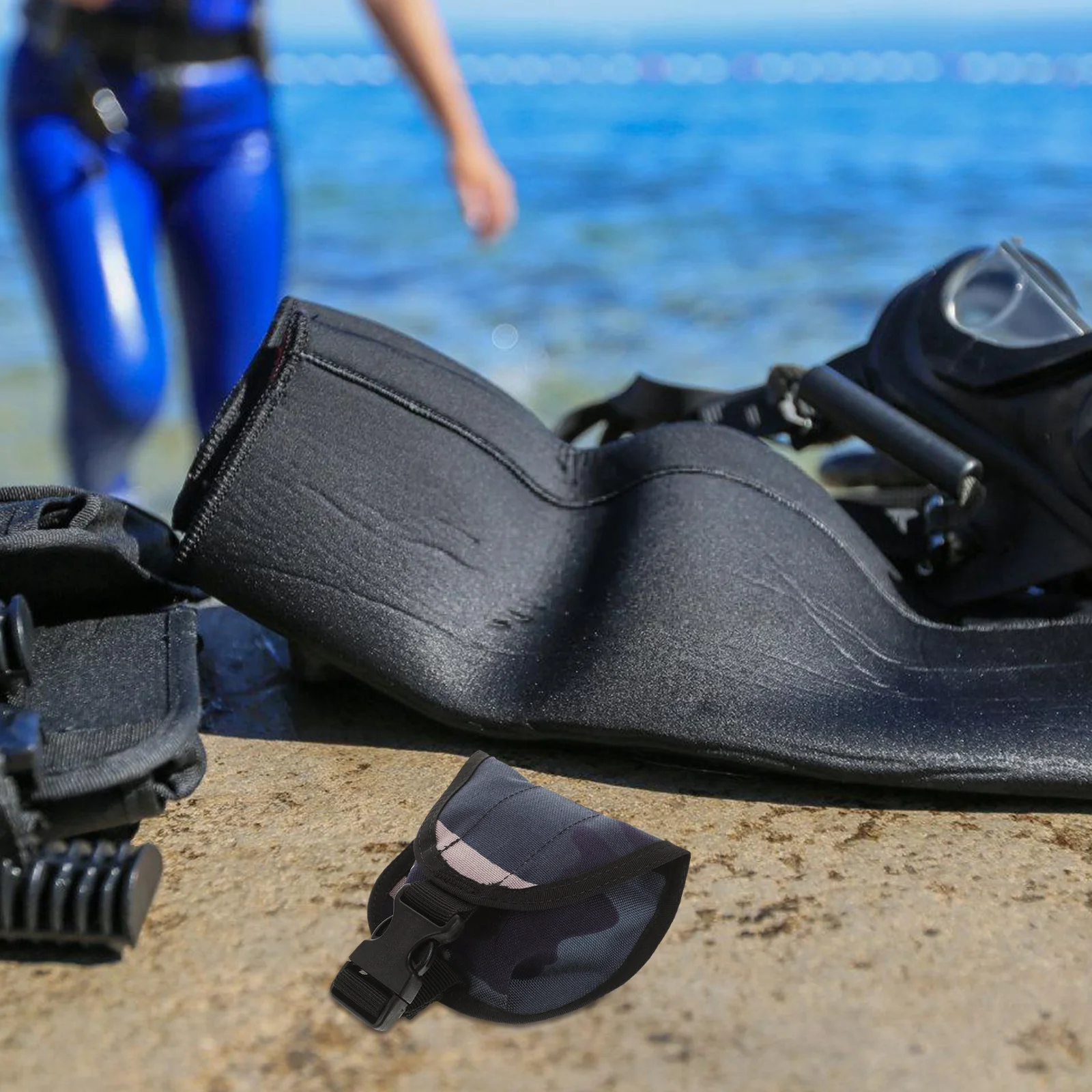 

Diving Weight Storage Pouch Spacious Waterproof Oxford Material Adjustable Waist Mount for Freediving Balanced