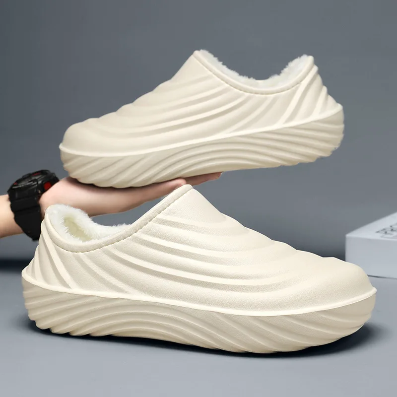 Men's Autumn 2025 Winter New Anti slip  Odorous  and Plush Lightweight Hotel Restaurant Rain Shoes